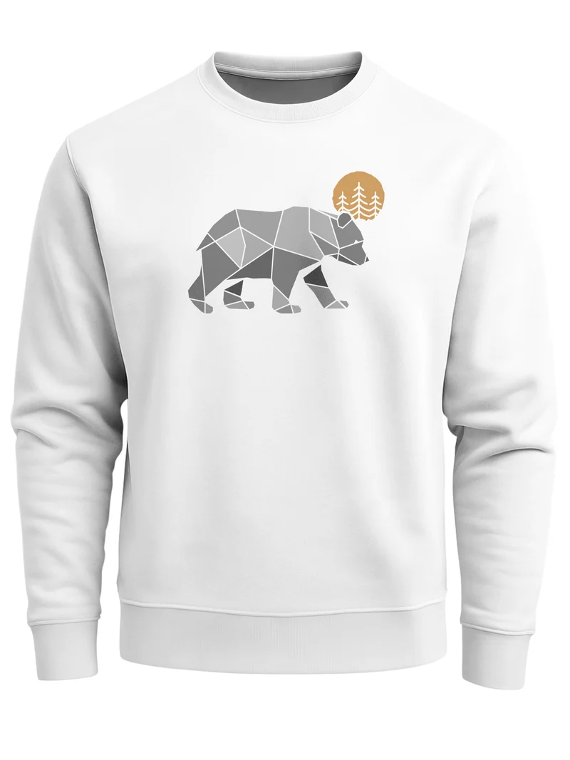 Sweatshirt Polygon Bär Mond Outdoor Wandern Natur Print Aufdruck Fashion Streetstyle