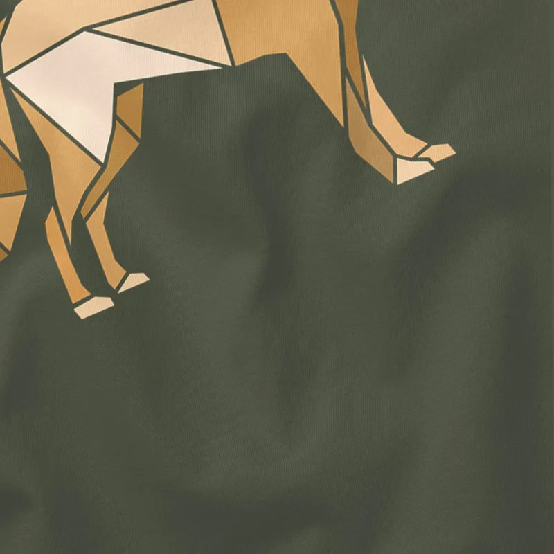 Herren T-Shirt Bedruckt Polygon Grafik Wolf Outdoor Fashion Tiermotiv Wandern Geometric Fashion Streetstyle
