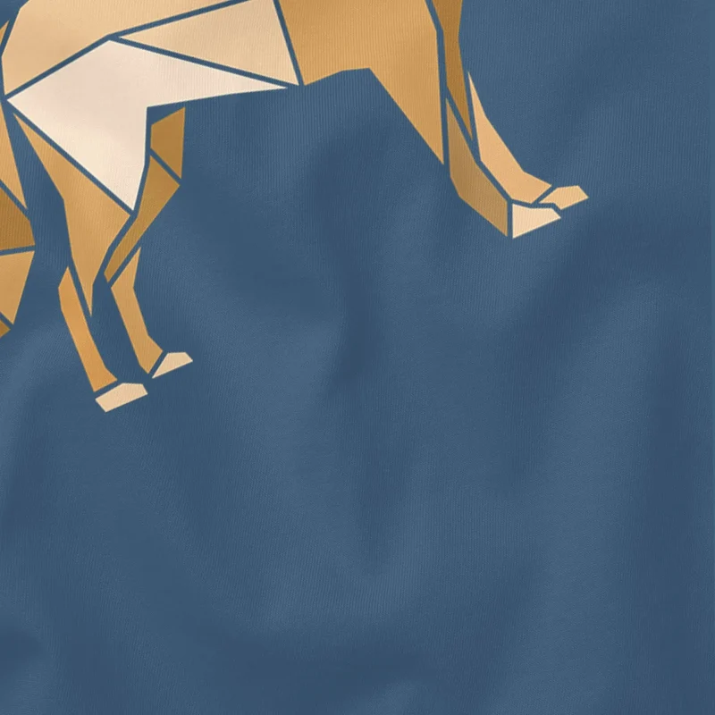 Herren T-Shirt Bedruckt Polygon Grafik Wolf Outdoor Fashion Tiermotiv Wandern Geometric Fashion Streetstyle