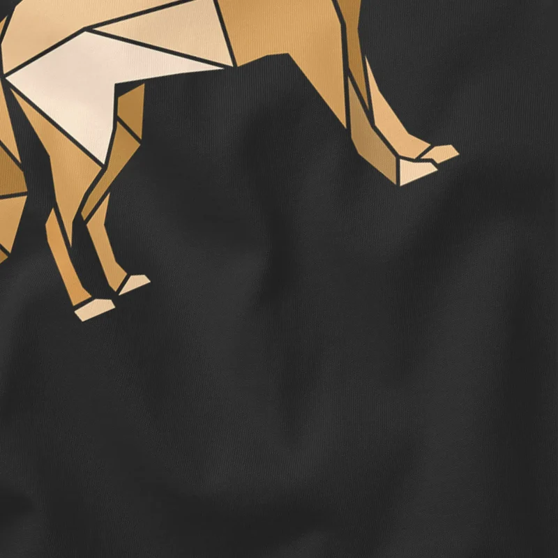 Herren T-Shirt Bedruckt Polygon Grafik Wolf Outdoor Fashion Tiermotiv Wandern Geometric Fashion Streetstyle