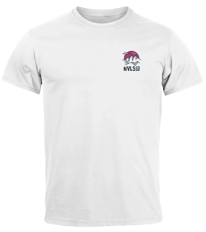 Herren T-Shirt Berge Outdoor Hillseeker Bergsteigen Wandern Geometrie Motiv Printshirt Fashion