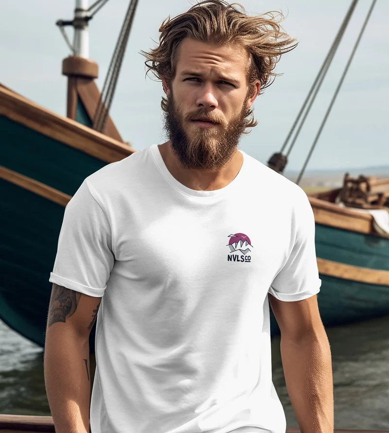 Herren T-Shirt Berge Outdoor Hillseeker Bergsteigen Wandern Geometrie Motiv Printshirt Fashion