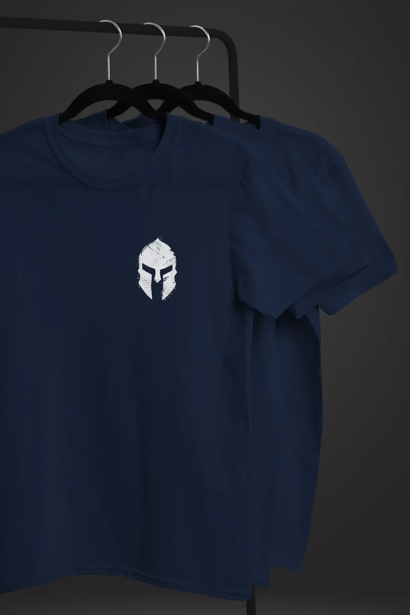 Herren T-Shirt Logo Print Sparta-Helm Spartaner Gladiator Krieger Warrior Fashion Streetstyle