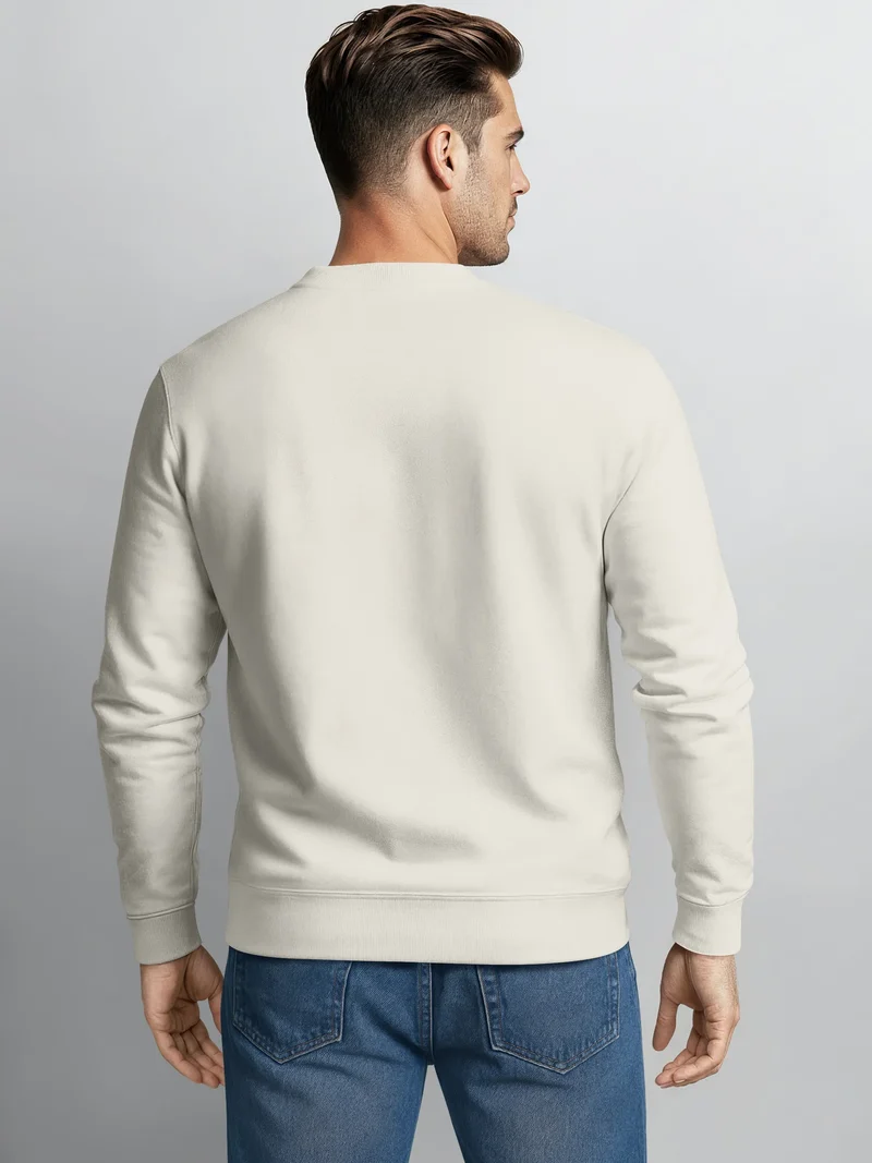 Sweatshirt Herren Frontprint Panda Pullover mit Print Statement Fashion Streetwear Männer