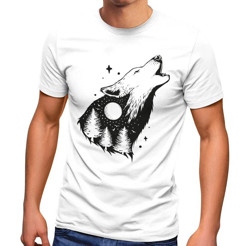 Herren T-Shirt Bär Grizzly Bear Natur Outdoor Adventure Fashion Streetstyle