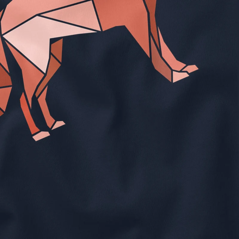Herren T-Shirt Bedruckt Polygon Grafik Wolf Outdoor Fashion Tiermotiv Wandern Geometric Streetstyle