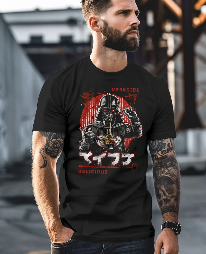Herren T-Shirt Printshirt Ramen Darkside Delicious Japan Manga Comic Style Fashion Streetstyle
