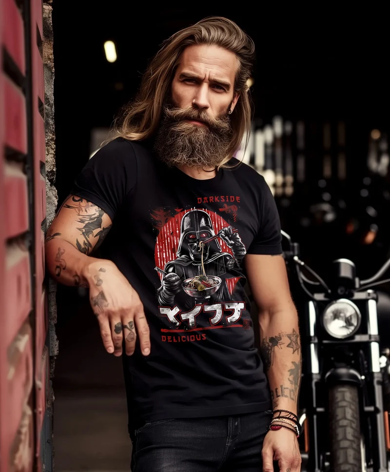 Herren T-Shirt Printshirt Ramen Darkside Delicious Japan Manga Comic Style Fashion Streetstyle