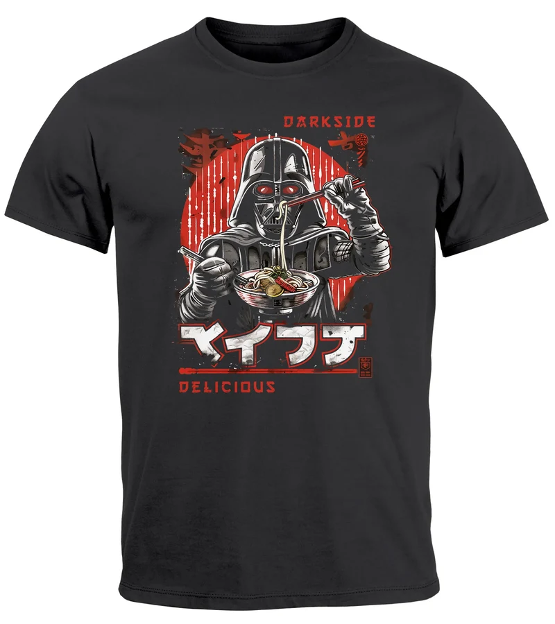 Herren T-Shirt Printshirt Ramen Darkside Delicious Japan Manga Comic Style Fashion Streetstyle