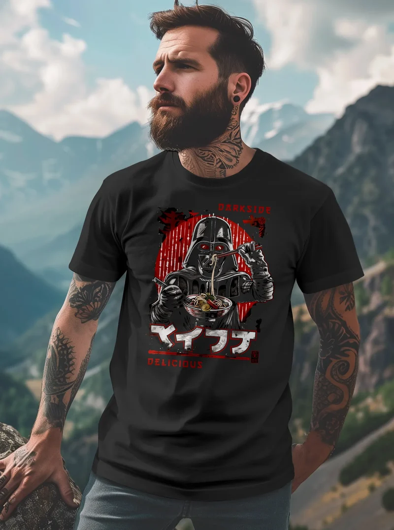 Herren T-Shirt Printshirt Ramen Darkside Delicious Japan Manga Comic Style Fashion Streetstyle