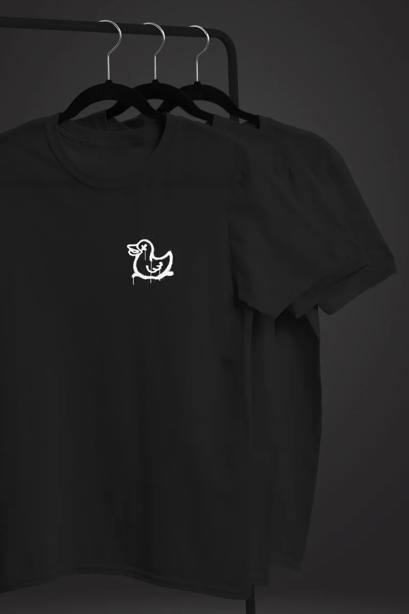 Herren T-Shirt Drippy Duck Ente Graffiti Style Printshirt Fashion Streetstyle
