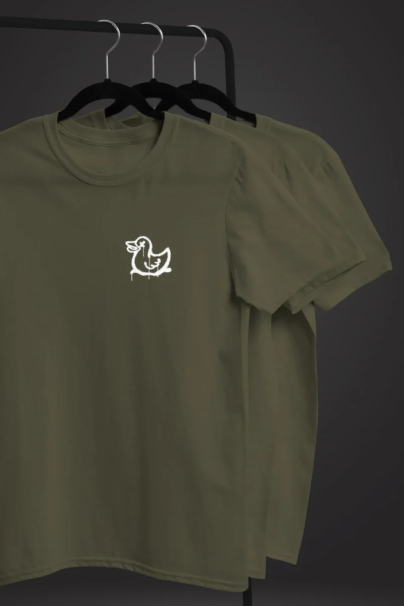 Herren T-Shirt Drippy Duck Ente Graffiti Style Printshirt Fashion Streetstyle