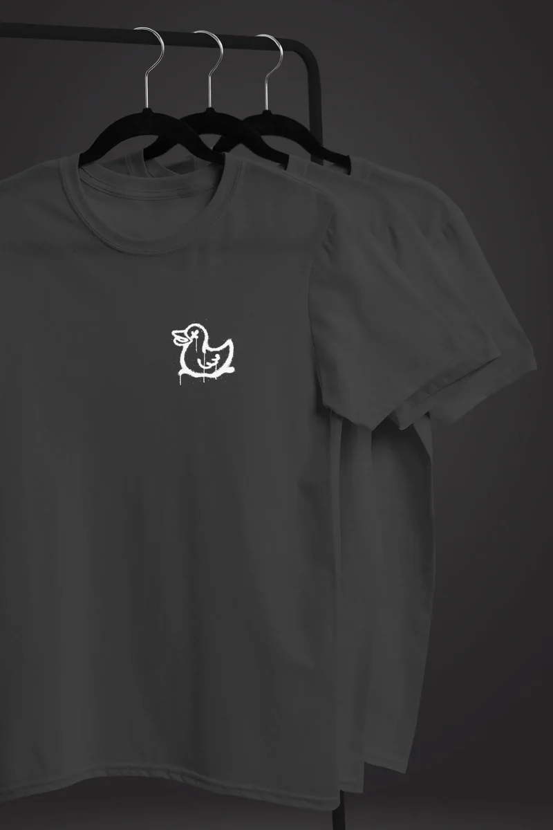Herren T-Shirt Drippy Duck Ente Graffiti Style Printshirt Fashion Streetstyle