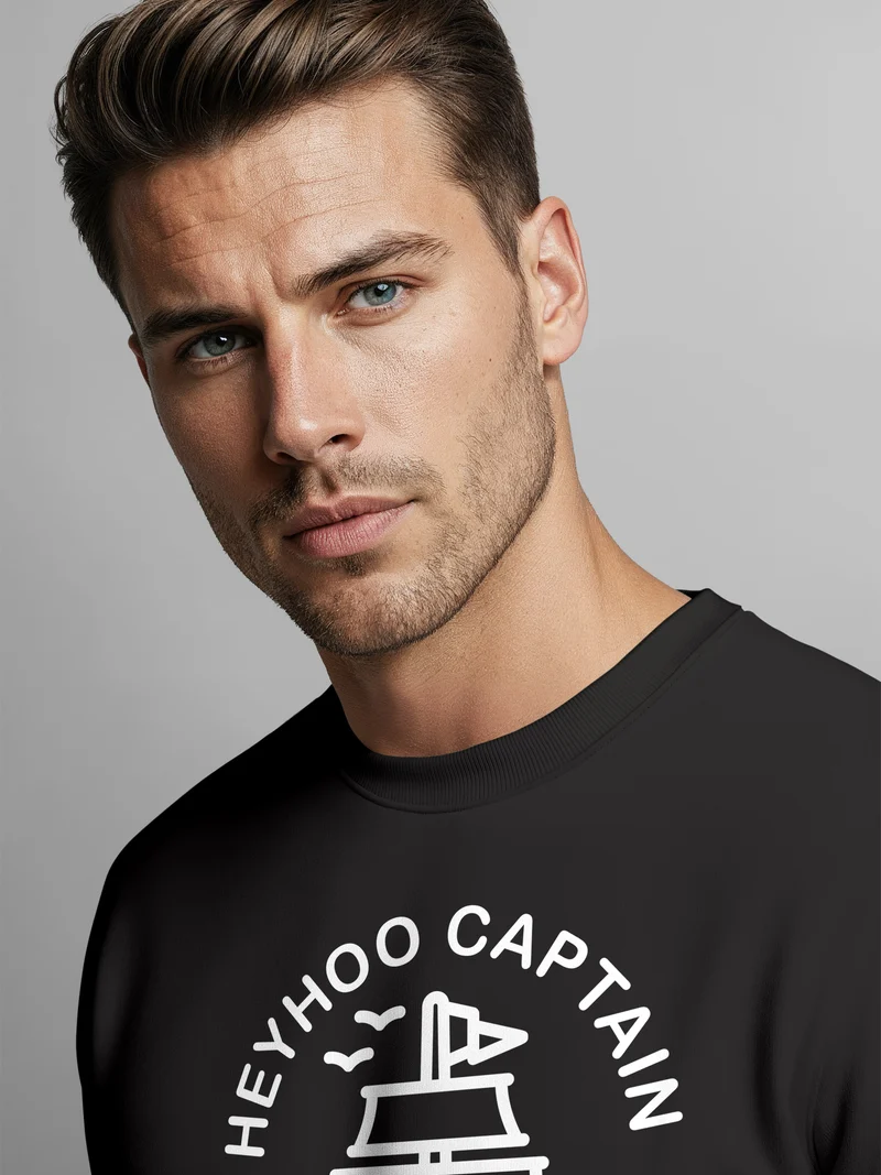 Sweatshirt Herren Schiff Kapitain Segeln Captain Rundhals-Pullover Anker