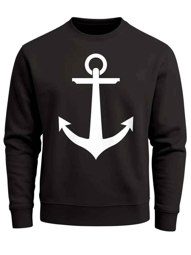 Sweatshirt Herren Anker Anchor Rundhals-Pullover