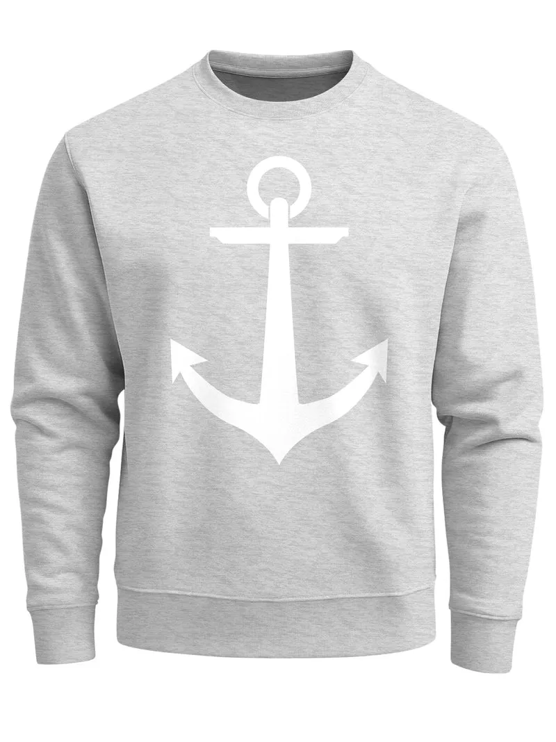 Sweatshirt Herren Anker Anchor Rundhals-Pullover