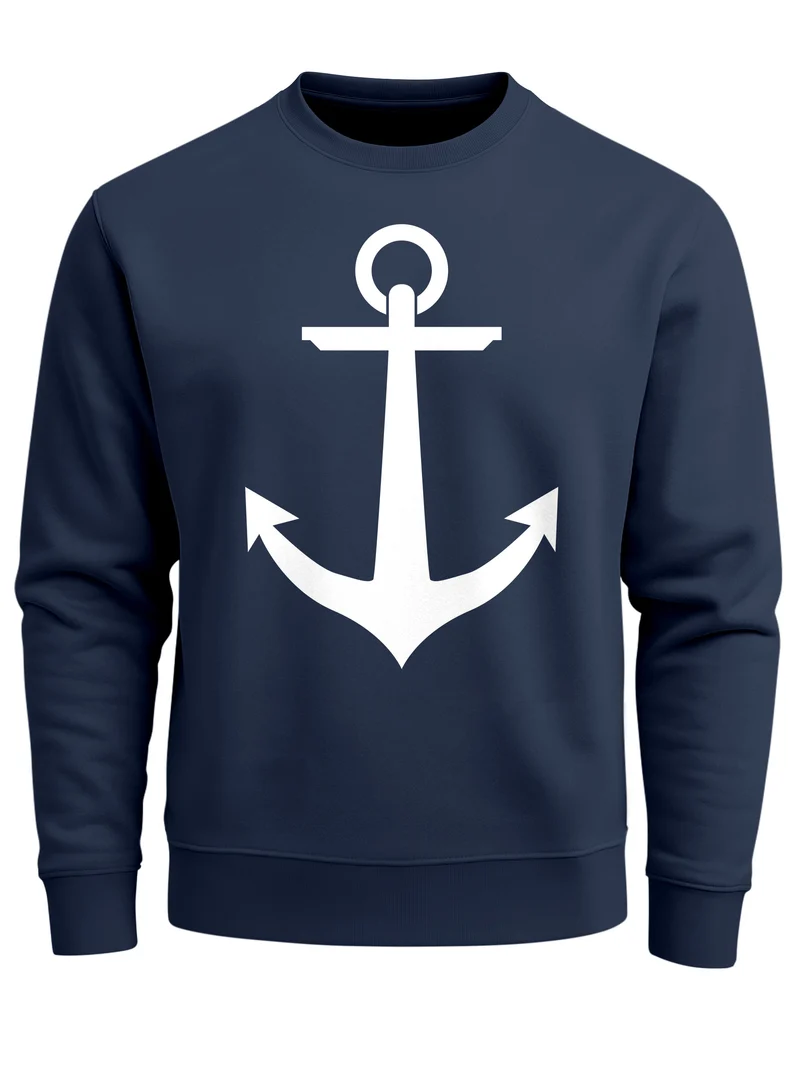 Sweatshirt Herren Anker Anchor Rundhals-Pullover