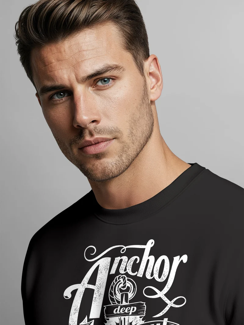 Sweatshirt Herren Anker Anchor your Soul Rundhals-Pullover