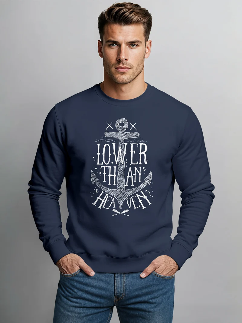 Sweatshirt Herren Anker Lower than Heaven Rundhals-Pullover