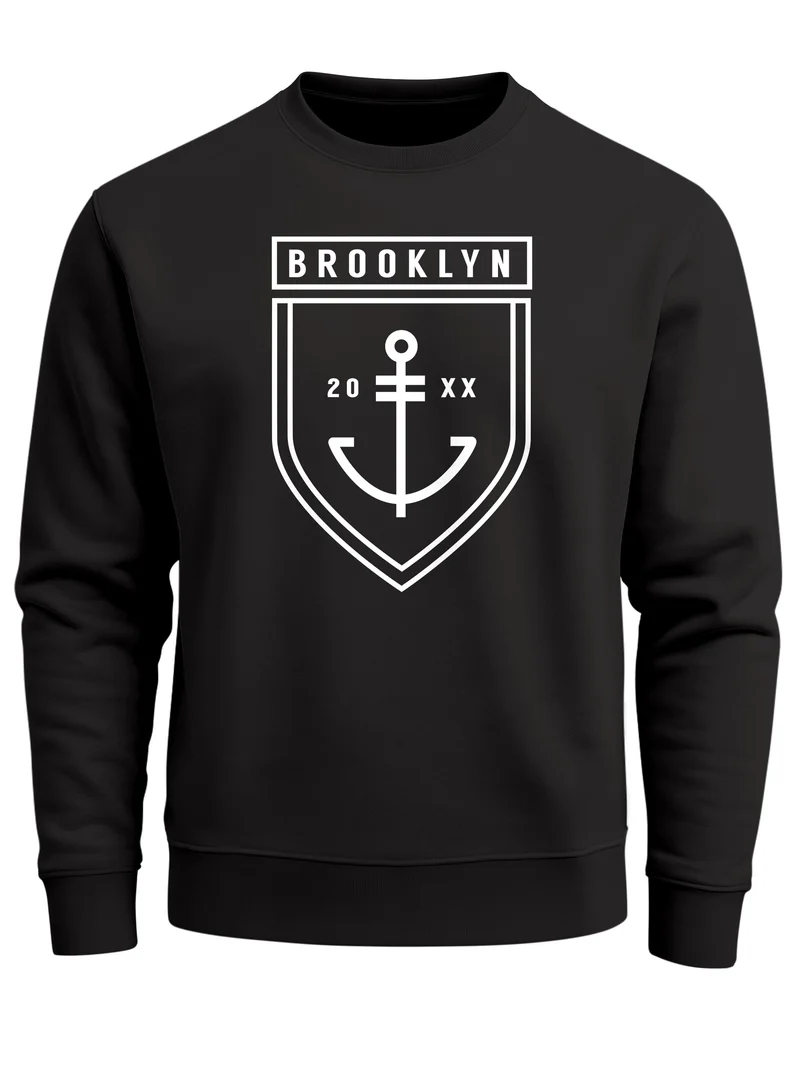 Sweatshirt Herren Brooklyn Anker Rundhals-Pullover
