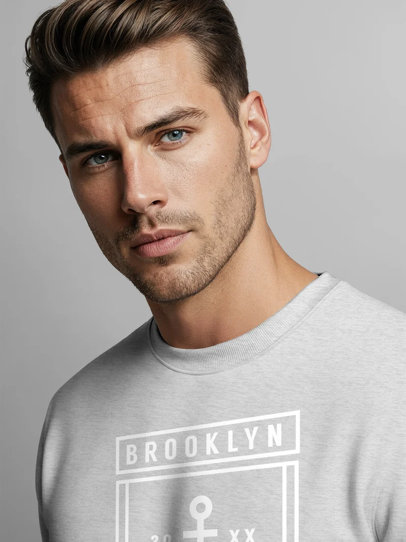 Sweatshirt Herren Brooklyn Anker Rundhals-Pullover