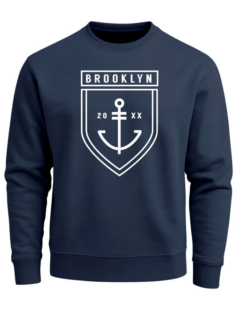 Sweatshirt Herren Brooklyn Anker Rundhals-Pullover