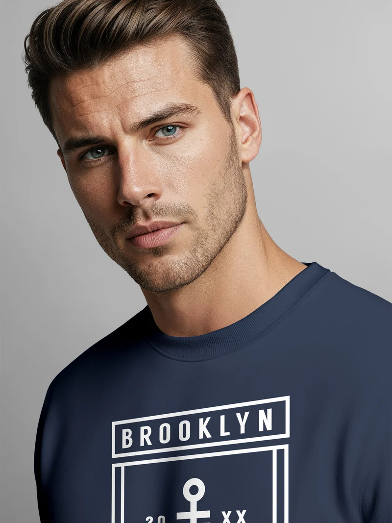 Sweatshirt Herren Brooklyn Anker Rundhals-Pullover