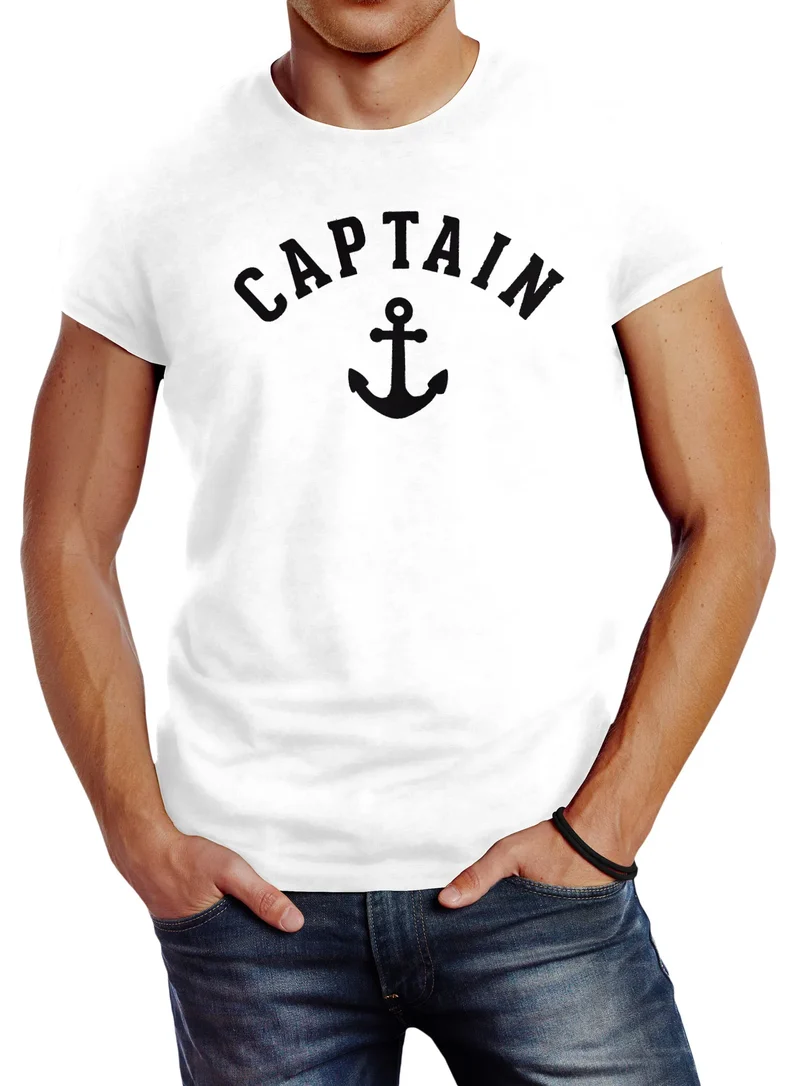 Herren T-Shirt Captain Anker Anchor Slim Fit