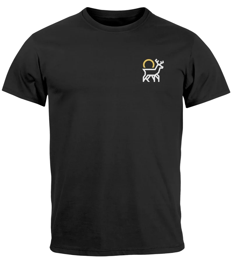 Herren T-Shirt Hisch Printshirt Aufdruck Logo Abstrakt Line-Art Outdoor Fashion Streetstyle
