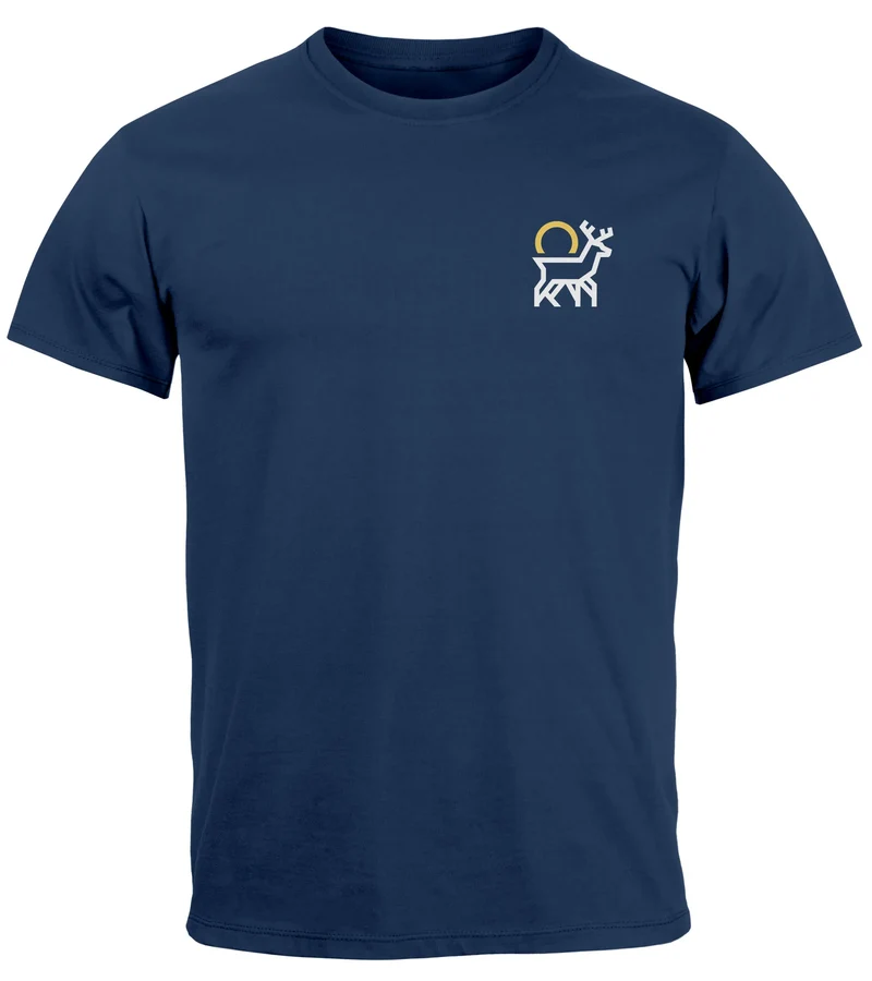 Herren T-Shirt Hisch Printshirt Aufdruck Logo Abstrakt Line-Art Outdoor Fashion Streetstyle
