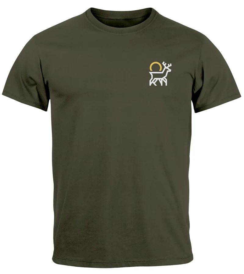 Herren T-Shirt Hisch Printshirt Aufdruck Logo Abstrakt Line-Art Outdoor Fashion Streetstyle