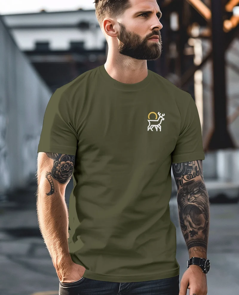 Herren T-Shirt Hisch Printshirt Aufdruck Logo Abstrakt Line-Art Outdoor Fashion Streetstyle