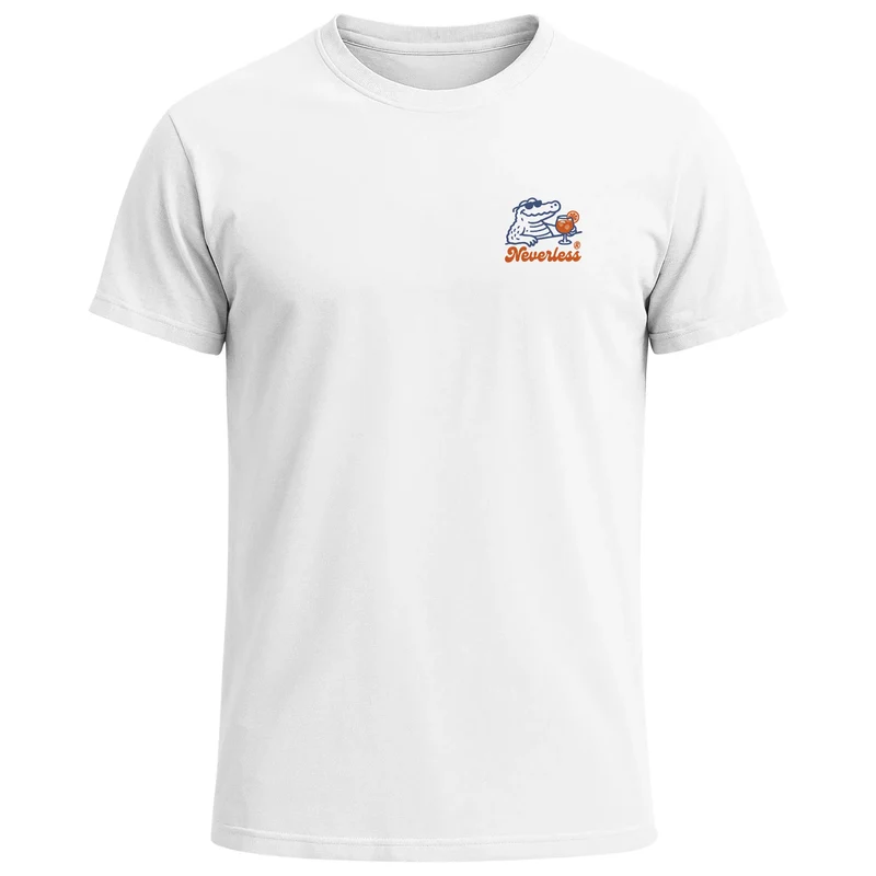 Herren T-Shirt Backprint Spritzing the day away Alligator Retro Design Printshirt Grafikshirt Fashion Streetstyle