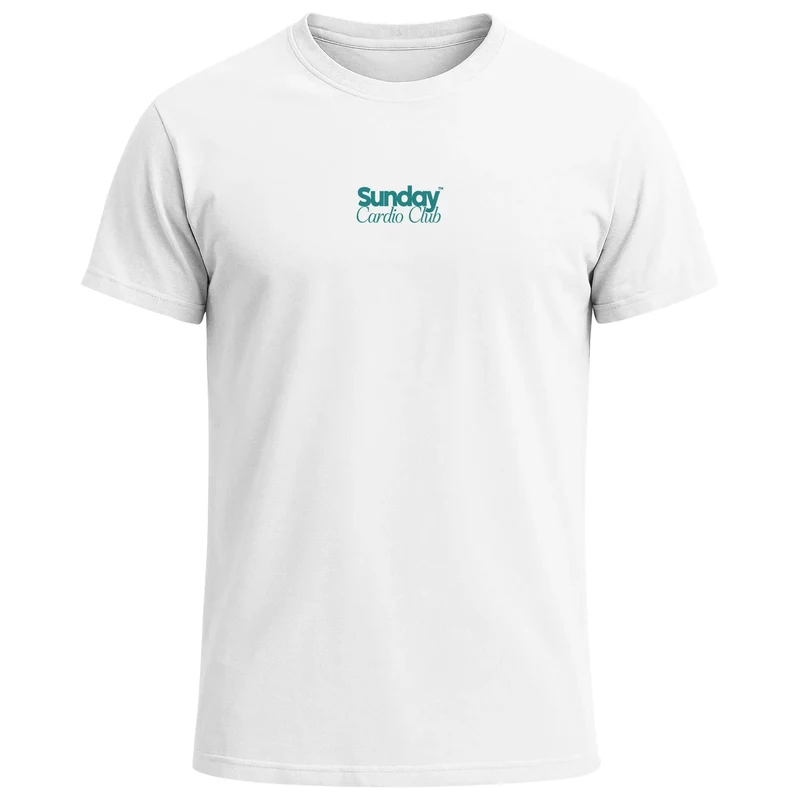 Backprint TShirt Herren Sunday Cardio Club Skater Skateboard Sommer Printshirt Rückendruck Fashion