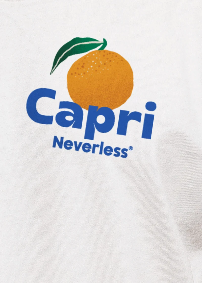 Herren T-Shirt Backprint Vintage Capri Orangen Grafikprint Fashion Streetstyle