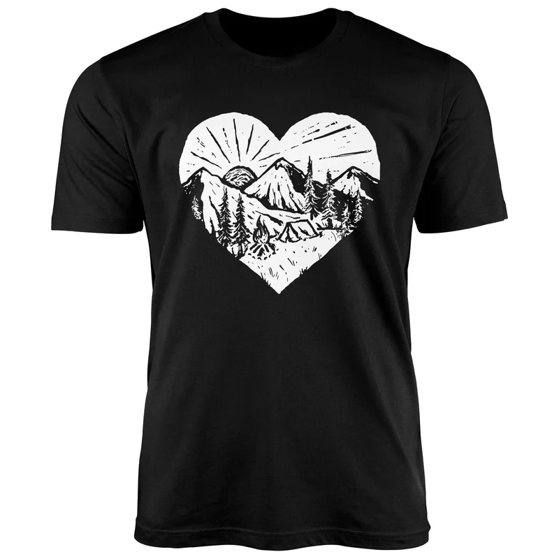Herren T-Shirt Wandern Berge Naturfreund Adventure Camping Muskelshirt Muscle Shirt Printshirt