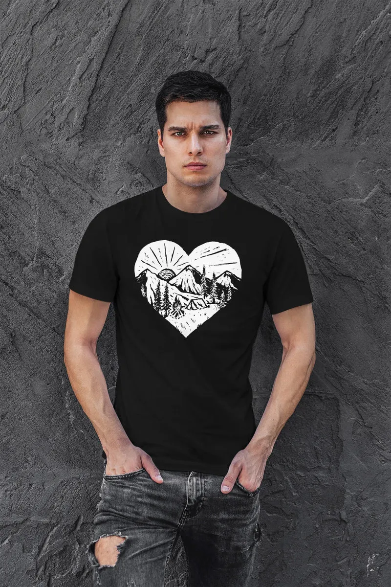 Herren T-Shirt Wandern Berge Naturfreund Adventure Camping Muskelshirt Muscle Shirt Printshirt