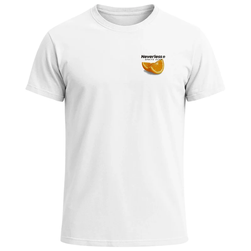 Herren T-Shirt Backprint Orange Club Grafikshirt Männer Sommer Fashion Streetstyle Baumwolle