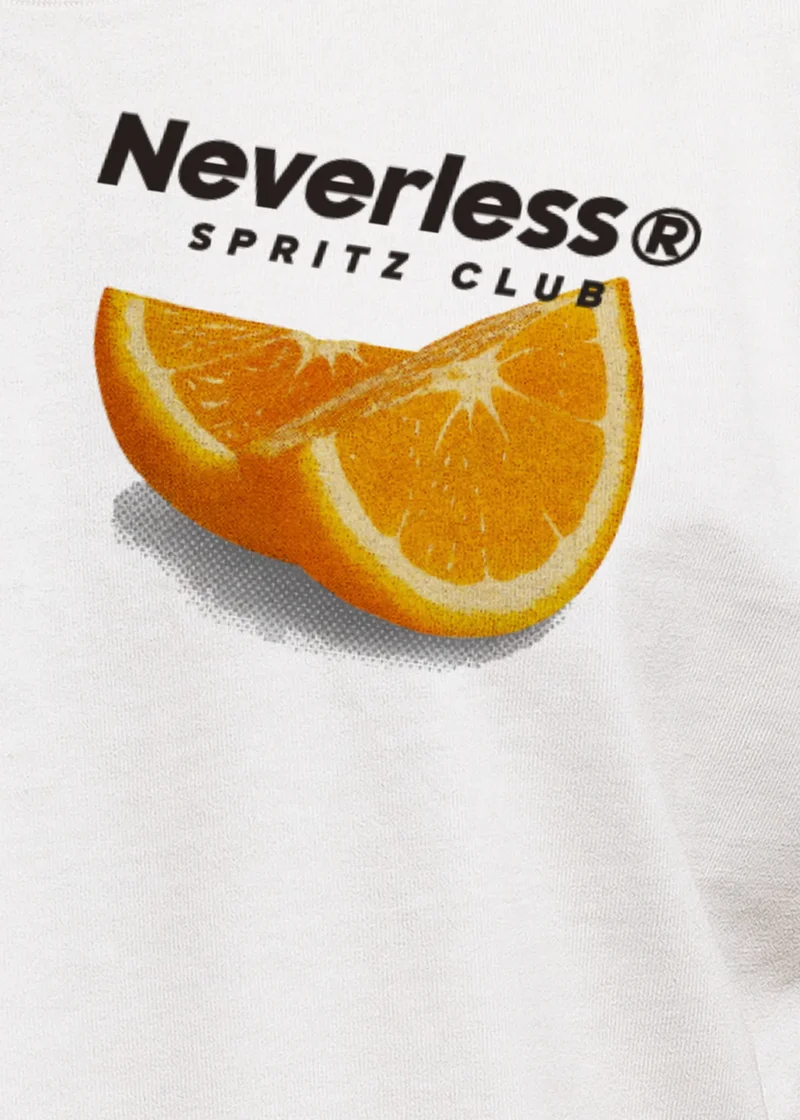 Herren T-Shirt Backprint Orange Club Grafikshirt Männer Sommer Fashion Streetstyle Baumwolle