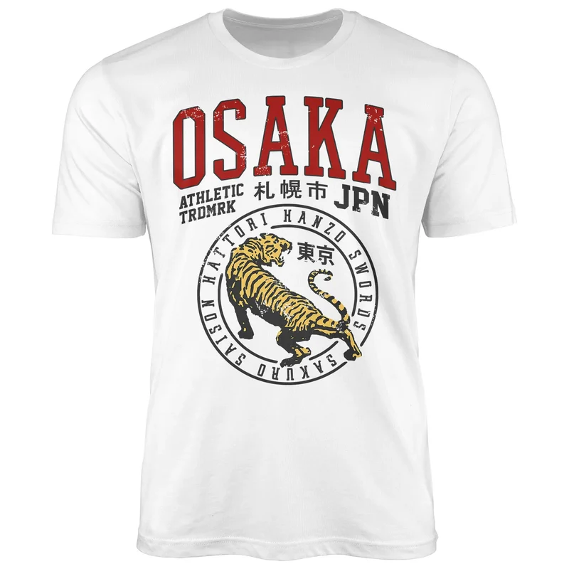 Herren T-Shirt Japan Osaka Tiger Athletic Hattori Hanzo Asien Style Fashion Streetstyle