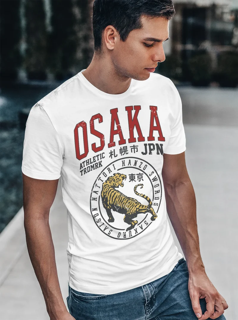 Herren T-Shirt Japan Osaka Tiger Athletic Hattori Hanzo Asien Style Fashion Streetstyle