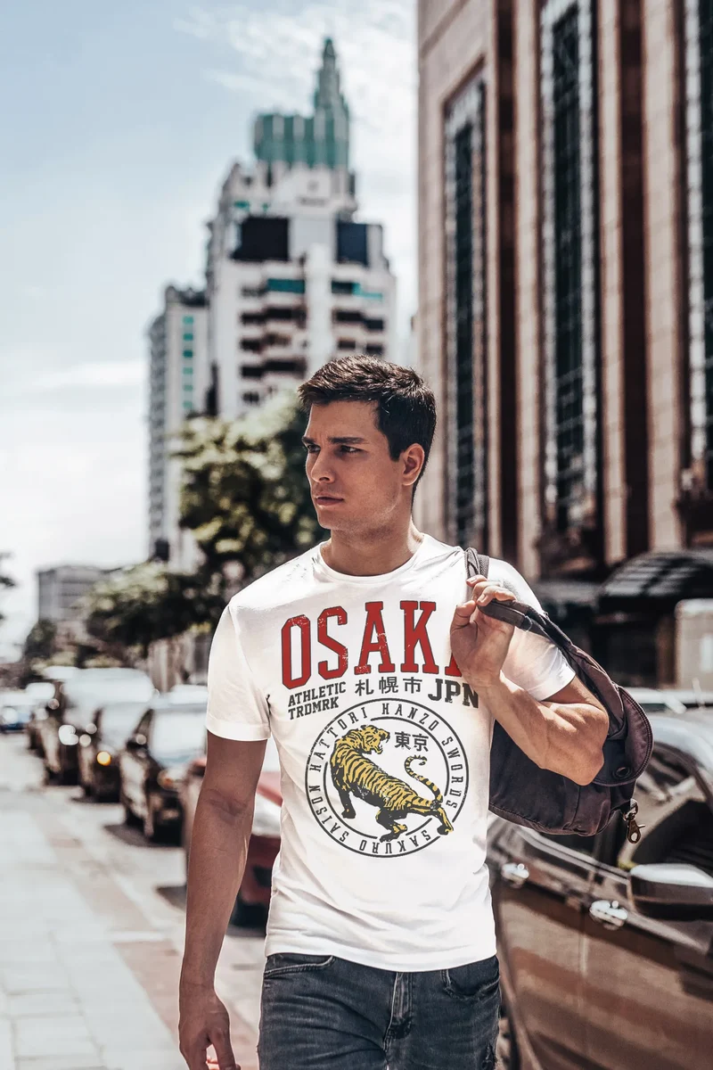 Herren T-Shirt Japan Osaka Tiger Athletic Hattori Hanzo Asien Style Fashion Streetstyle