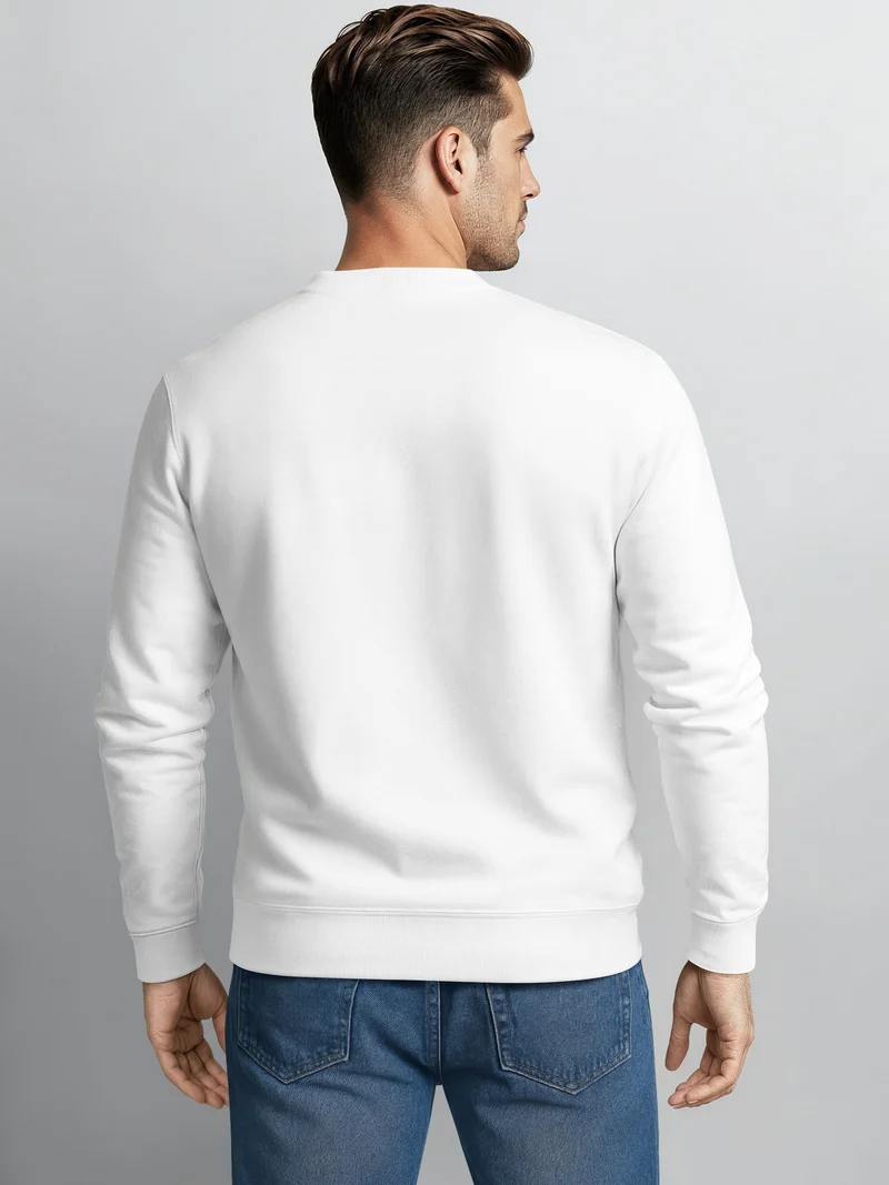 Sweatshirt Herren Aufdruck Print Good Vibes Retro Vintage Grafik Rundhals-Pullover Fashion Streetwear