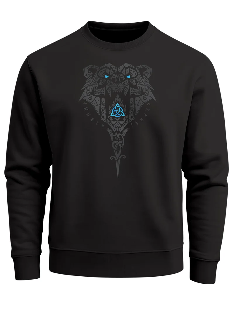 Sweatshirt Herren Odin Ragnar Gott Nordisch Runen Valhalla Wikinger Nordmänner Pullover