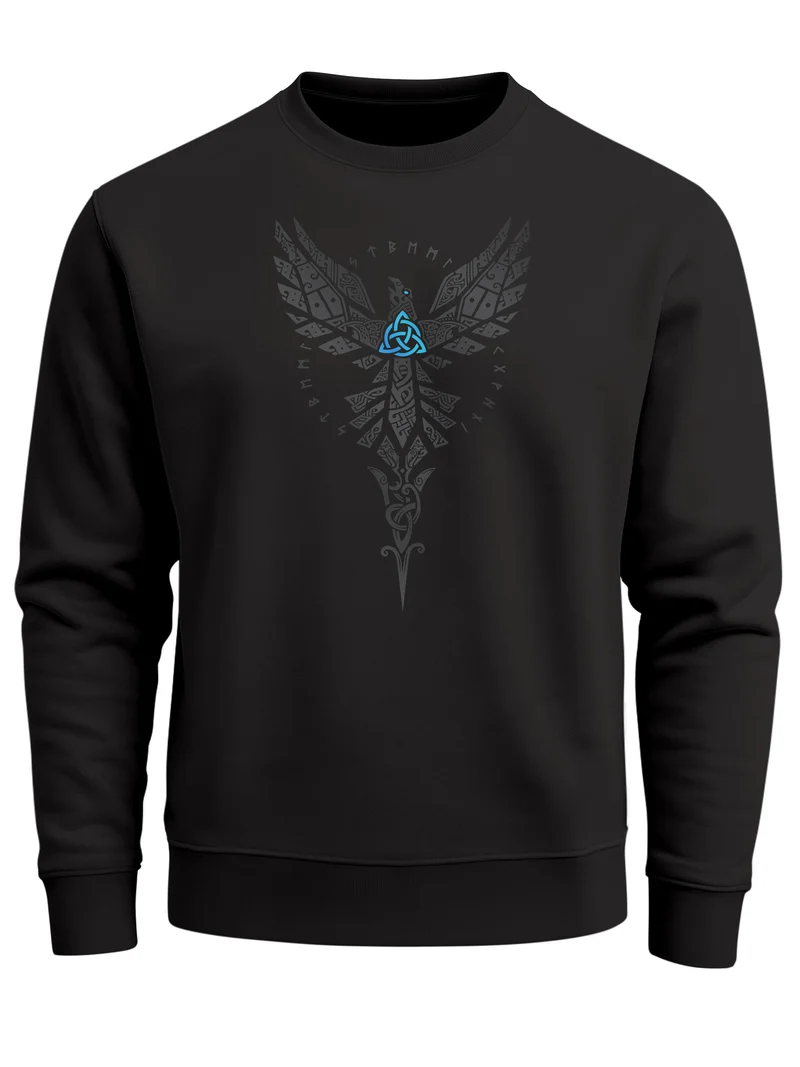 Sweatshirt Herren Odin Ragnar Gott Nordisch Runen Valhalla Wikinger Nordmänner Pullover