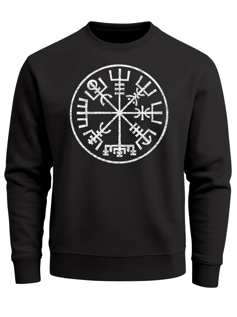 Sweatshirt Herren Odin Ragnar Gott Nordisch Runen Valhalla Wikinger Nordmänner Pullover