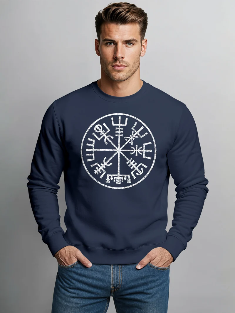 Sweatshirt Herren Odin Ragnar Gott Nordisch Runen Valhalla Wikinger Nordmänner Pullover
