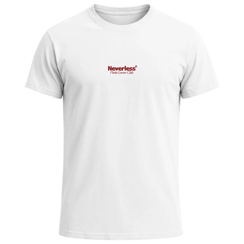 Herren T-Shirt Backprint Pasta Lovers Club Nudeln Italien Grafikshirt Sommer Fashion Streetstyle Baumwolle