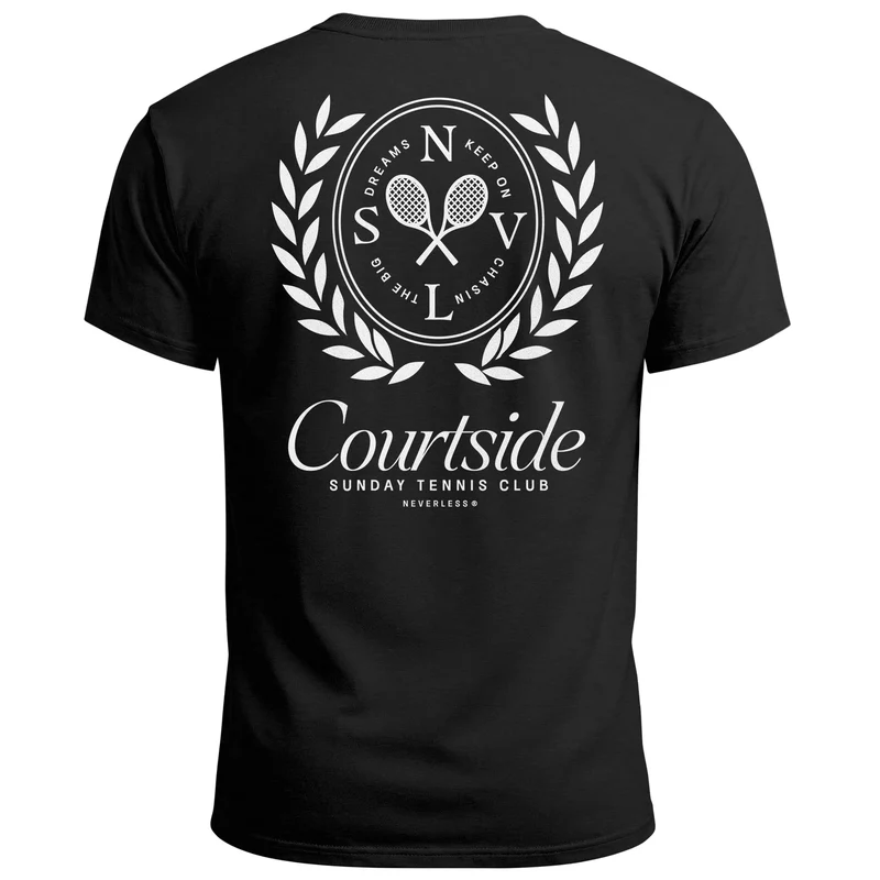 Herren T-Shirt Backprint Tennis Club Aufdruck Grafikshirt Sport Printshirt Fashion Streetstyle