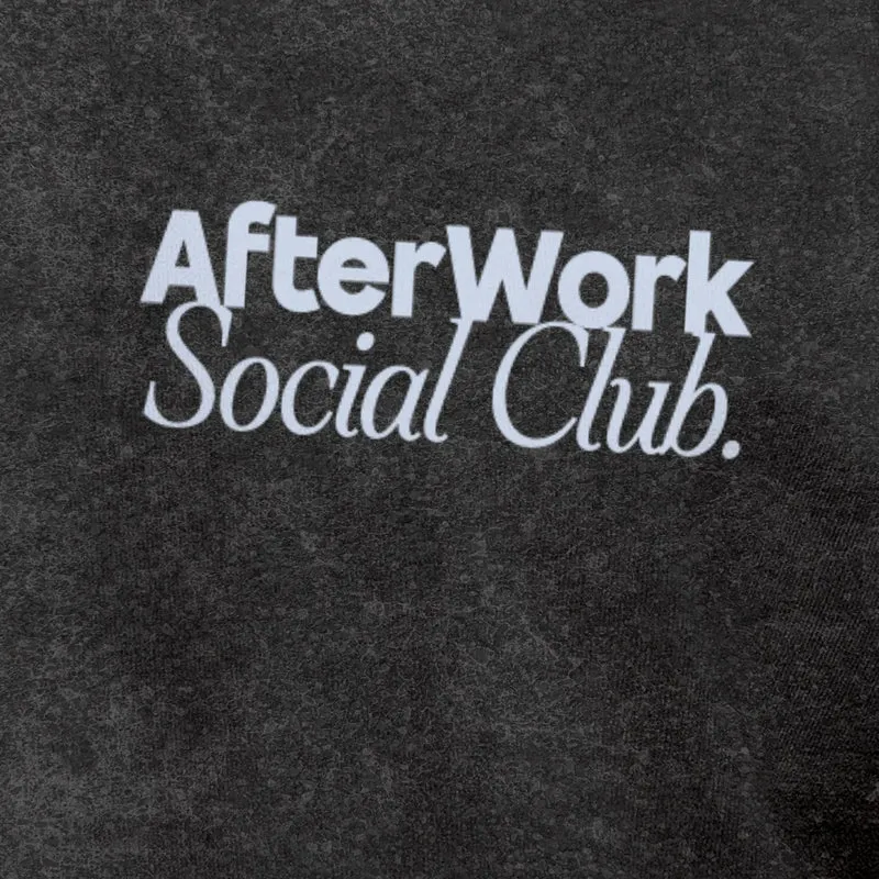 Herren Vintage T-Shirt Backprint Printshirt Baumwolle After Work Social Club Grafik Aufdruck Used Look Fashion Männer